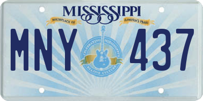 MS license plate MNY437