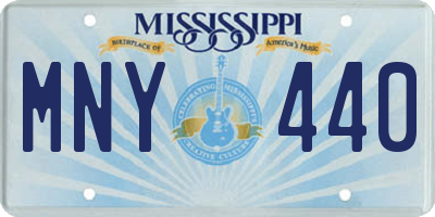 MS license plate MNY440