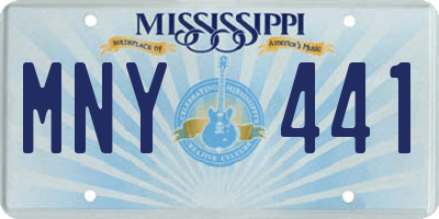 MS license plate MNY441