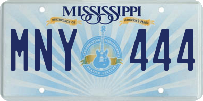 MS license plate MNY444
