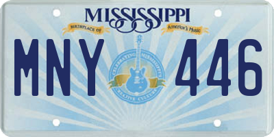 MS license plate MNY446