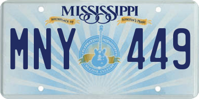 MS license plate MNY449