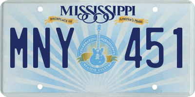 MS license plate MNY451