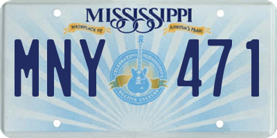 MS license plate MNY471