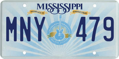 MS license plate MNY479
