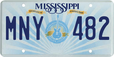 MS license plate MNY482