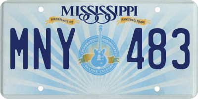 MS license plate MNY483