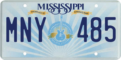 MS license plate MNY485