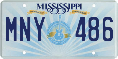 MS license plate MNY486