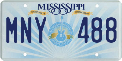 MS license plate MNY488