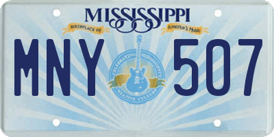 MS license plate MNY507