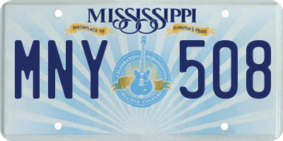 MS license plate MNY508