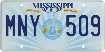 MS license plate MNY509
