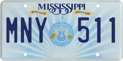 MS license plate MNY511