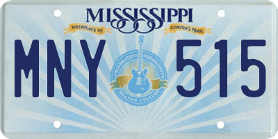 MS license plate MNY515