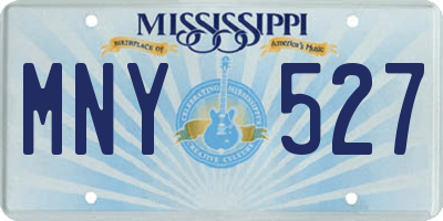 MS license plate MNY527