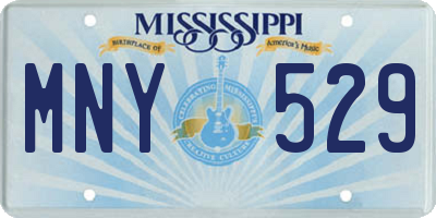 MS license plate MNY529