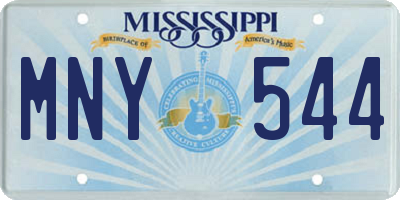 MS license plate MNY544