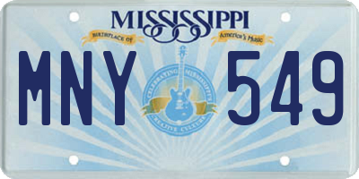 MS license plate MNY549