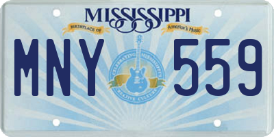 MS license plate MNY559