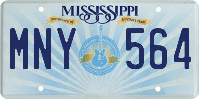 MS license plate MNY564