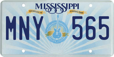 MS license plate MNY565