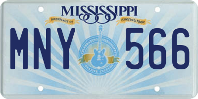 MS license plate MNY566