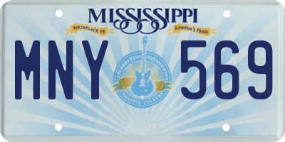 MS license plate MNY569