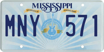 MS license plate MNY571