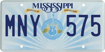 MS license plate MNY575