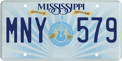 MS license plate MNY579