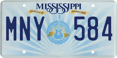 MS license plate MNY584