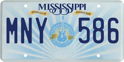 MS license plate MNY586