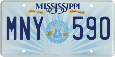 MS license plate MNY590