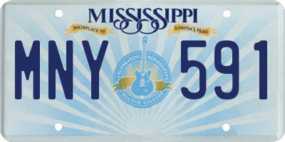 MS license plate MNY591