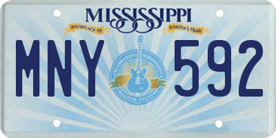 MS license plate MNY592