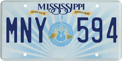 MS license plate MNY594