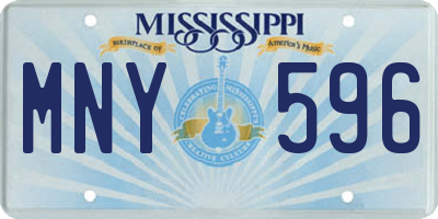 MS license plate MNY596