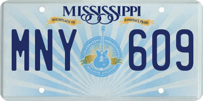 MS license plate MNY609