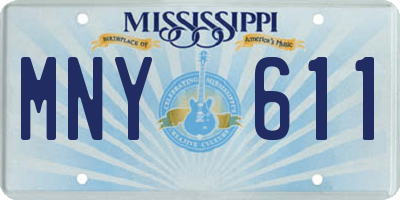 MS license plate MNY611