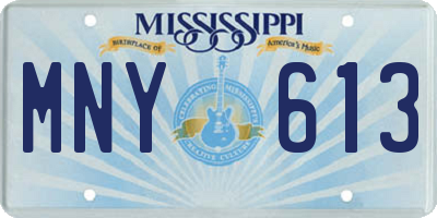 MS license plate MNY613