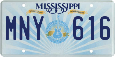 MS license plate MNY616