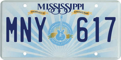 MS license plate MNY617