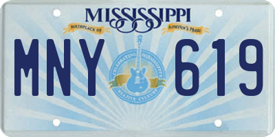MS license plate MNY619