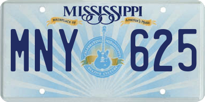 MS license plate MNY625