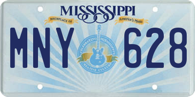 MS license plate MNY628