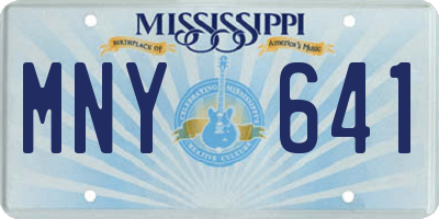 MS license plate MNY641