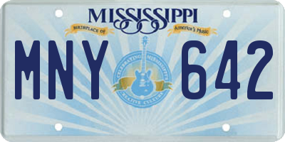 MS license plate MNY642