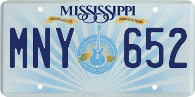 MS license plate MNY652