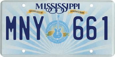 MS license plate MNY661